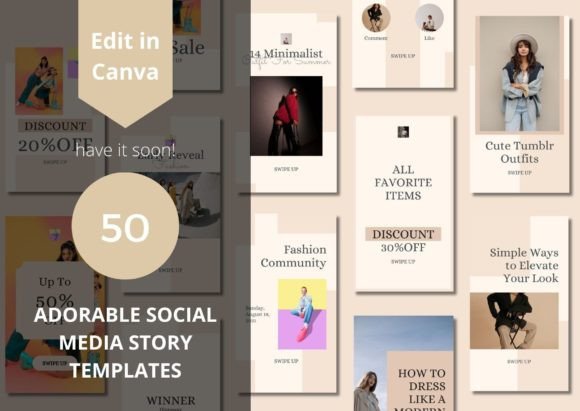 50 Adorable Social Media Story Templates for Engaging Content