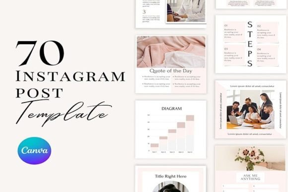 70 Pink Instagram Templates: Instant Canva Designs