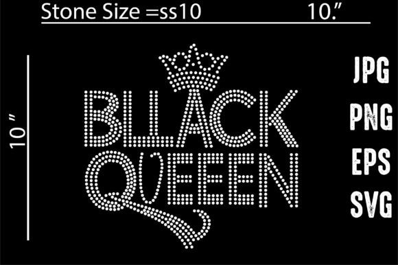 Black Queen Rhinestone Templates: Design with Sparkle