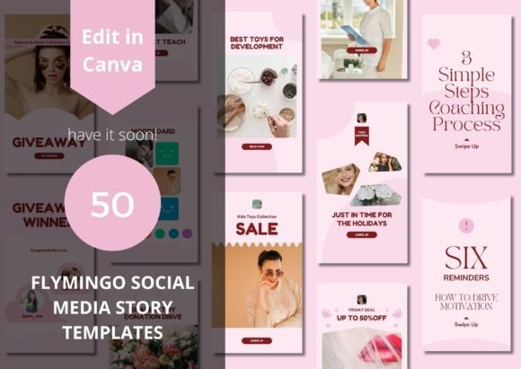 Elevate Your Brand with 50 Flymingo Social Media Story Templates