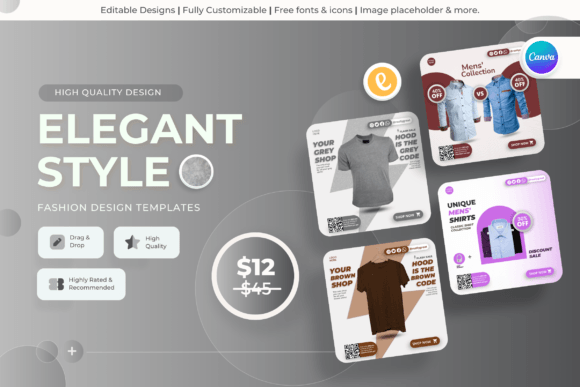 Elevate Your Brand with Elegant Style - Fashion Canva Templates