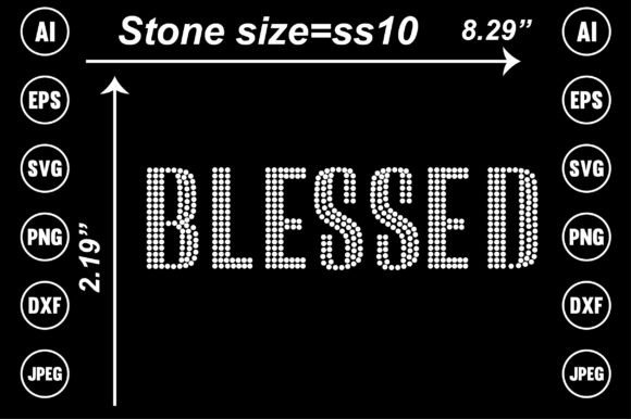 Elevate Your Craft with the Blessed Rhinestone Templates Design
