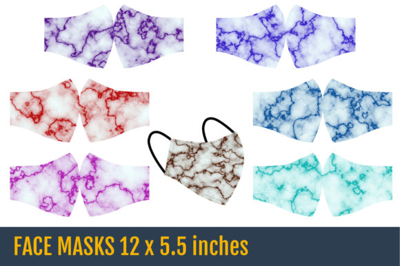Elevate Your Projects with Colored Marble Face Mask Templates