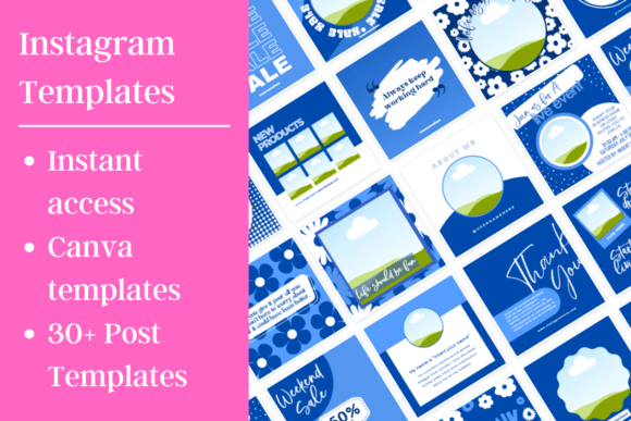 Instant Download: Social Media Instagram Canva Templates for Modern Brands