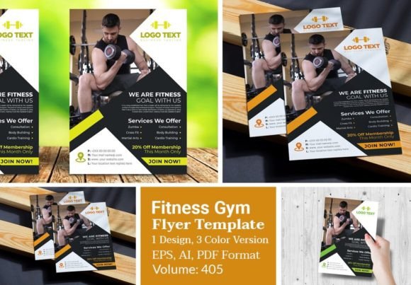 Modern Fitness Gym Flyer Templates: Your 3-Color Design Toolkit