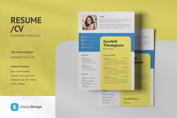 Modern Professionalism: The Resume/CV PSD Design Templates Vol 215